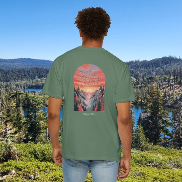 Model of From the Rising of the Sun to Its Setting Praise the Lord Christian T-Shirt - Psalm 113:3 24
