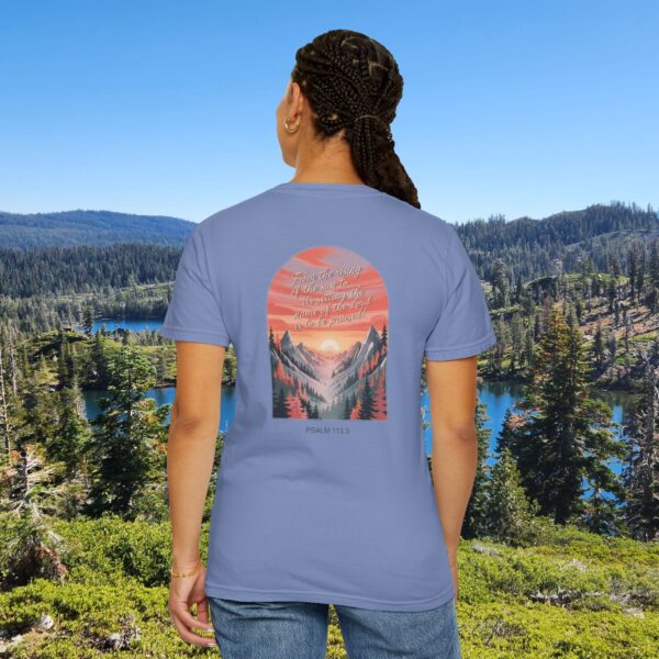 Model of From the Rising of the Sun to Its Setting Praise the Lord Christian T-Shirt - Psalm 113:3 38