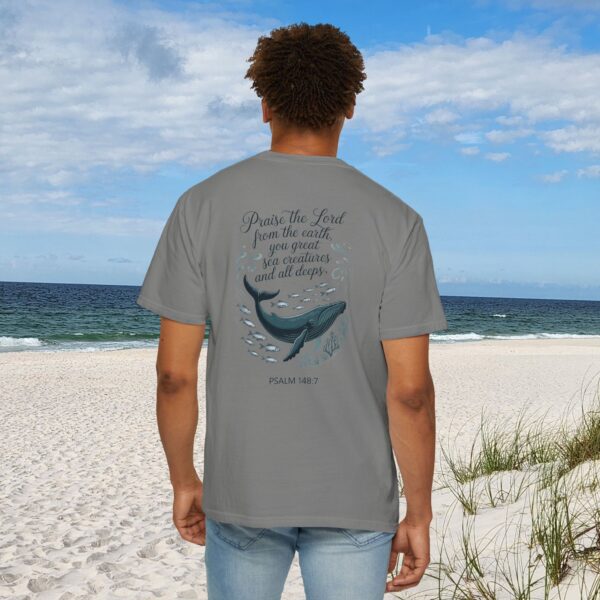 Model of Praise the Lord from the Earth Christian T-Shirt - Psalm 148:7 48