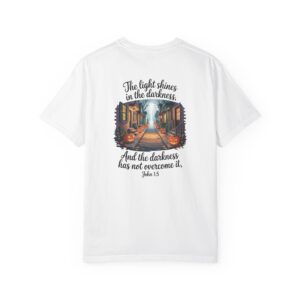 Halloween The Light Shines in the Darkness Christian Shirt - John 1:5 - Image 6