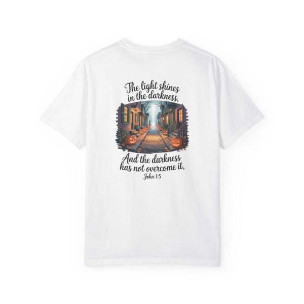 Model of Halloween The Light Shines in the Darkness Christian Shirt - John 1:5 10