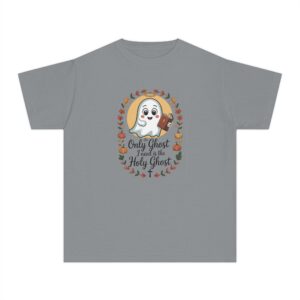 The Only Ghost I Need is the Holy Ghost Kids Christian T-Shirt - Image 12