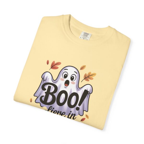 Model of Boo-lieve in Jesus Adorable Ghost Christian T-Shirt 36