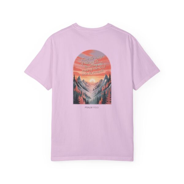 Model of From the Rising of the Sun to Its Setting Praise the Lord Christian T-Shirt - Psalm 113:3 58