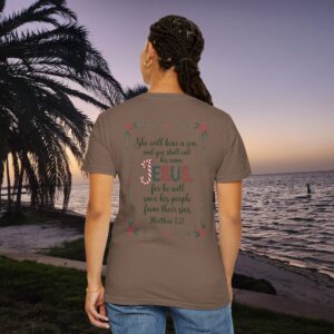 You Shall Call His Name Jesus Christian T-Shirt - Matthew 1:21 - Image 10
