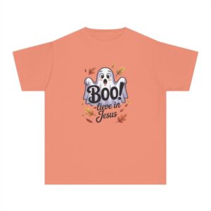 Boo-lieve in Jesus Kids Tee – Fall Christian Shirt Sizes XS to XL - Image 6