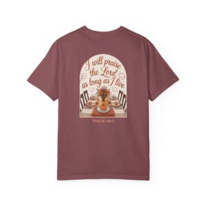 I Will Praise the Lord as Long as I Live Christian T-Shirt - Psalm 146:2 Thanksgiving Tee - Image 6