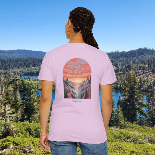 Model of From the Rising of the Sun to Its Setting Praise the Lord Christian T-Shirt - Psalm 113:3 56
