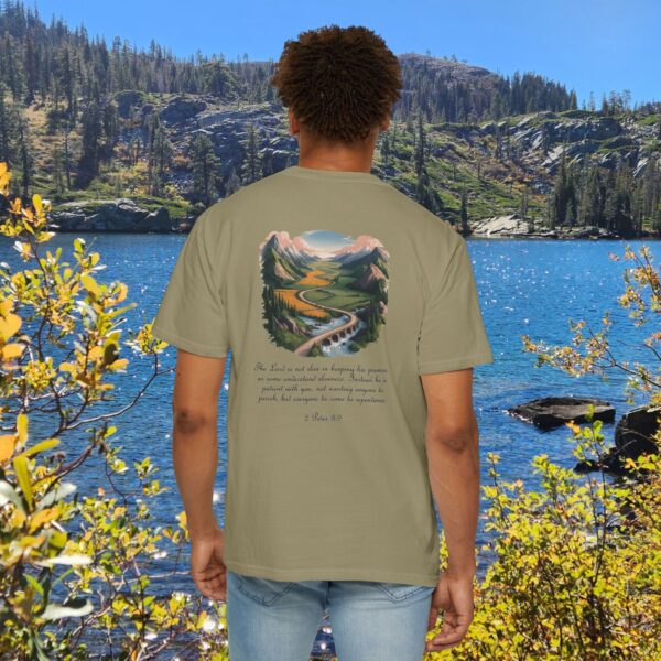 The Lord is Not Slow in Keeping His Promises Christian T-Shirt - 2 Peter 3:9 21 Model of The Lord is Not Slow in Keeping His Promises Christian T-Shirt - 2 Peter 3:9 20