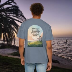 Free Gift of God is Eternal Life Christian T-Shirt - Romans 6:23 - Image 22
