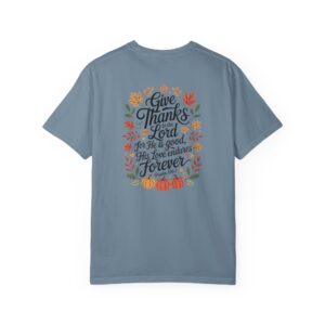 Give Thanks to the Lord Fall Christian T-Shirt - Psalm 136:1 - Image 21