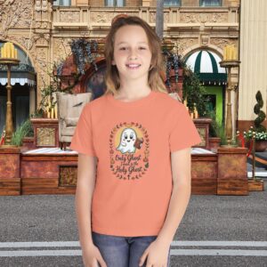The Only Ghost I Need is the Holy Ghost Kids Christian T-Shirt - Image 7