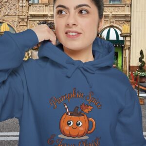Pumpkin Spice and Jesus Christ Christian Hoodie - Unisex - Image 28
