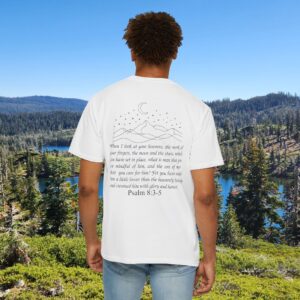 Crowned with Glory and Honor Christian T-Shirt, Psalm 8:3-5 - Image 4