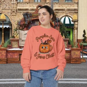 Pumpkin Spice and Jesus Christ Fall Christian Sweatshirt - Image 7