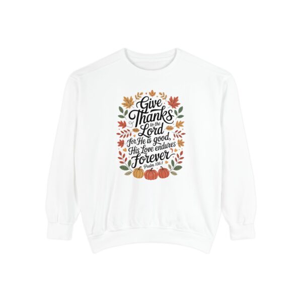 Model of Give Thanks to the Lord Christian Sweatshirt 12