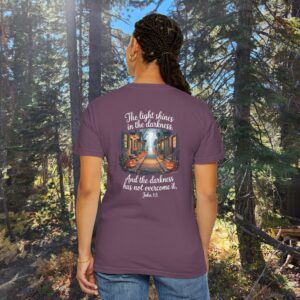 Halloween The Light Shines in the Darkness Christian Shirt - John 1:5 - Image 29
