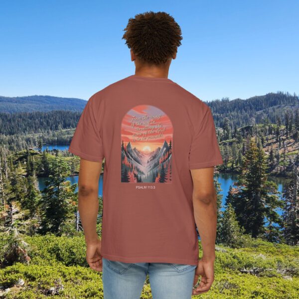 Model of From the Rising of the Sun to Its Setting Praise the Lord Christian T-Shirt - Psalm 113:3 72