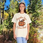 Model of Pumpkin Spice & Jesus Christ Fall Christian T-Shirt 149