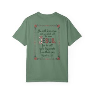 You Shall Call His Name Jesus Christian T-Shirt - Matthew 1:21 - Image 3