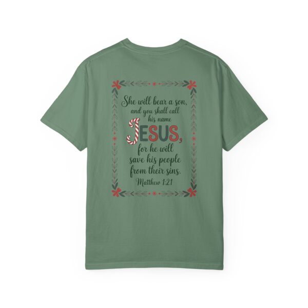 Model of You Shall Call His Name Jesus Christian T-Shirt - Matthew 1:21 4