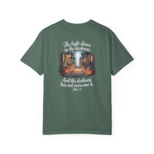 Halloween The Light Shines in the Darkness Christian Shirt - John 1:5 - Image 18