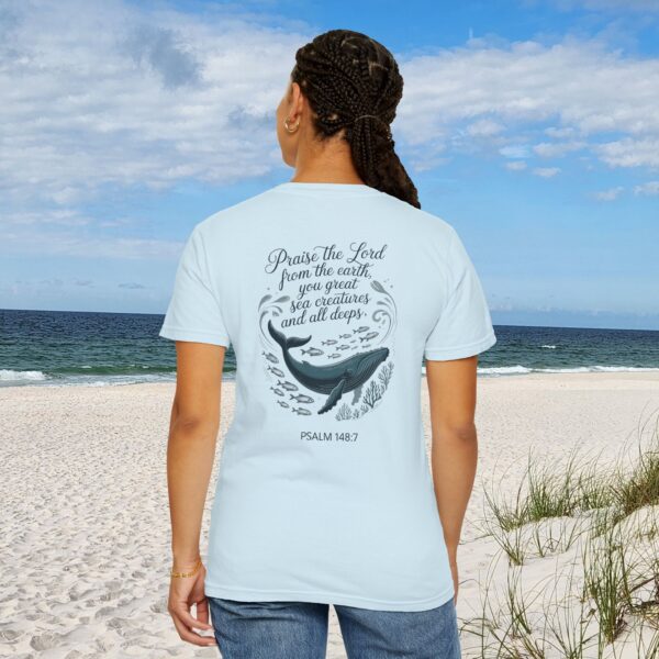 Model of Praise the Lord from the Earth Christian T-Shirt - Psalm 148:7 38