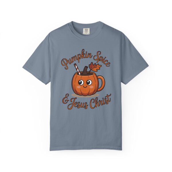 Model of Pumpkin Spice & Jesus Christ Fall Christian T-Shirt 46