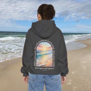 The Day the Lord Has Made Christian Hoodie - Comfort Colors Beach Sunset Psalm 118:24 Christian Sweatshirt - Image 7