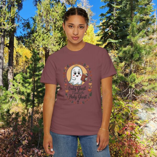 Model of Christian Holy Ghost Halloween T-Shirt 10