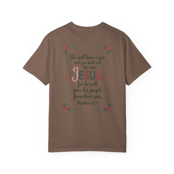 Model of You Shall Call His Name Jesus Christian T-Shirt - Matthew 1:21 22