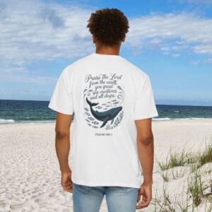Praise the Lord from the Earth Christian T-Shirt - Psalm 148:7 - Image 1