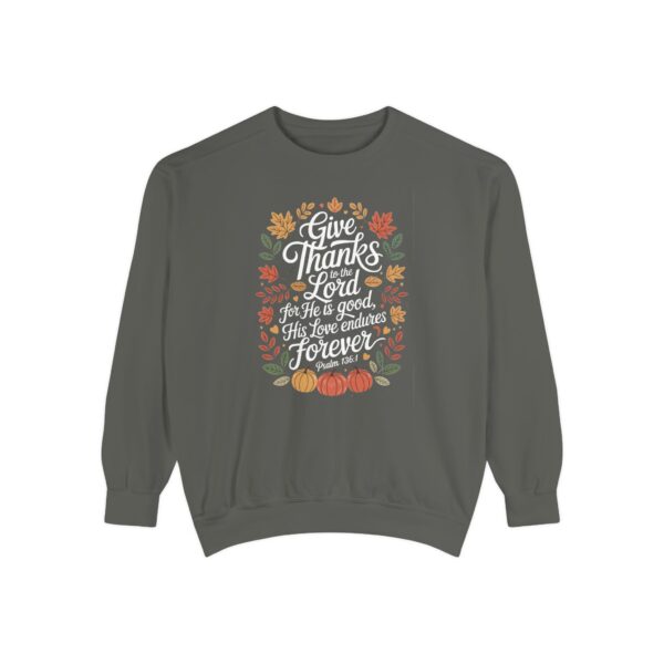 Model of Give Thanks to the Lord Christian Sweatshirt 30