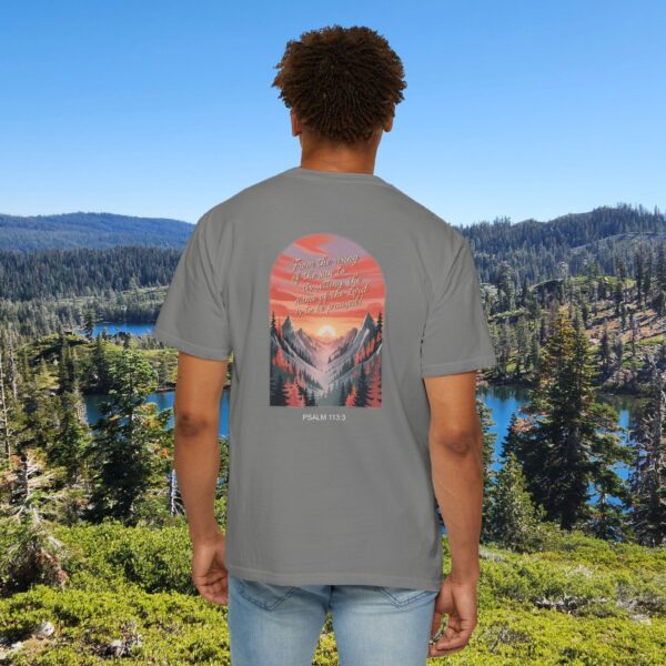 Model of From the Rising of the Sun to Its Setting Praise the Lord Christian T-Shirt - Psalm 113:3 42