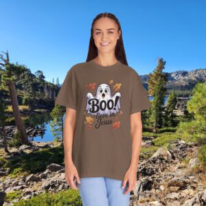 Boo-lieve in Jesus Adorable Ghost Christian T-Shirt - Image 25