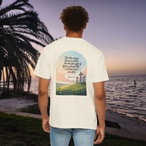 Free Gift of God is Eternal Life Christian T-Shirt - Romans 6:23 - Image 7