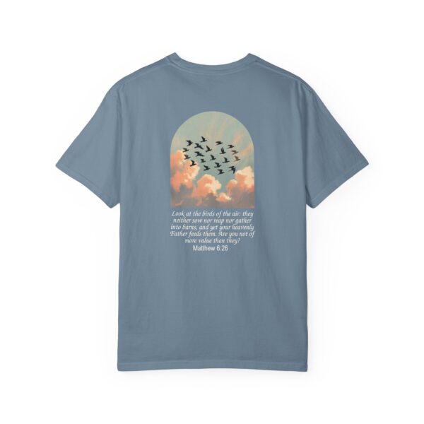 Look at the Birds of the Air Christian T-Shirt - Matthew 6:26 5 Model of Look at the Birds of the Air Christian T-Shirt - Matthew 6:26 4