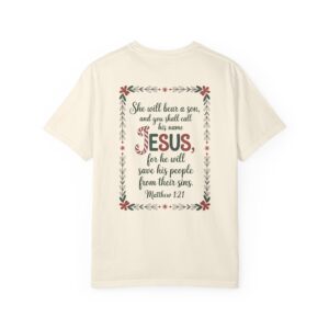 You Shall Call His Name Jesus Christian T-Shirt - Matthew 1:21 - Image 9