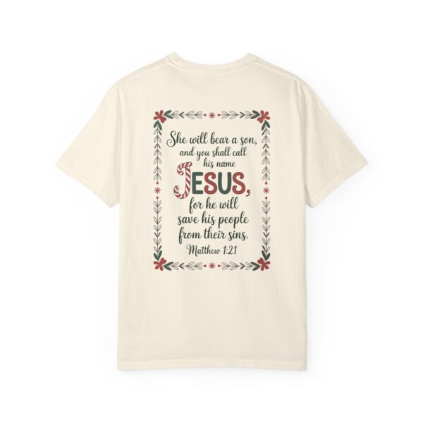 Model of You Shall Call His Name Jesus Christian T-Shirt - Matthew 1:21 16