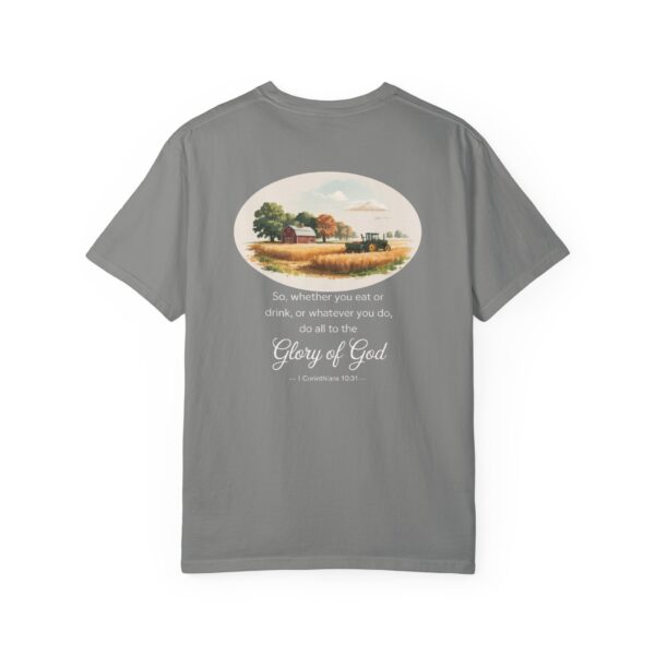 Model of Christian Farmer T-Shirt 1 Corinthians 10:31 - Do All to the Glory of God 34