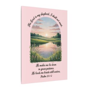 The Lord is My Shepherd Christian Canvas Wall Art - Psalm 23 - Image 6
