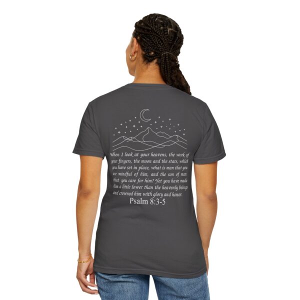 Model of Crowned with Glory and Honor Christian T-Shirt, Psalm 8:3-5 62