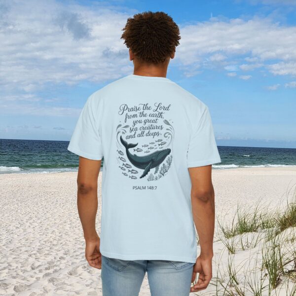 Model of Praise the Lord from the Earth Christian T-Shirt - Psalm 148:7 36