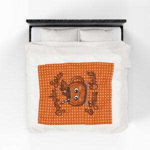 Pumpkin Spice and Jesus Christ Velveteen Blanket - Image 3