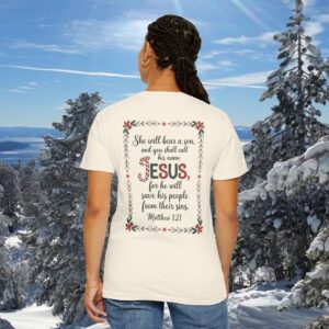 You Shall Call His Name Jesus Christian T-Shirt - Matthew 1:21 - Image 7