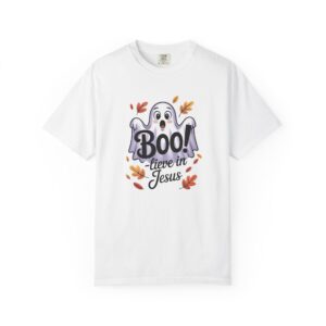 Boo-lieve in Jesus Adorable Ghost Christian T-Shirt - Image 8