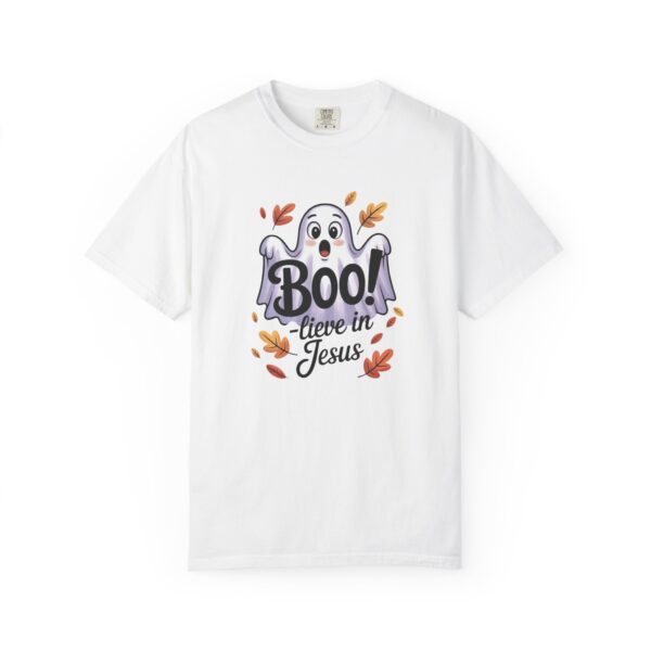 Model of Boo-lieve in Jesus Adorable Ghost Christian T-Shirt 14