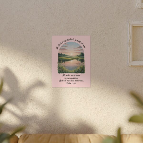 Model of The Lord is My Shepherd Christian Canvas Wall Art - Psalm 23 4