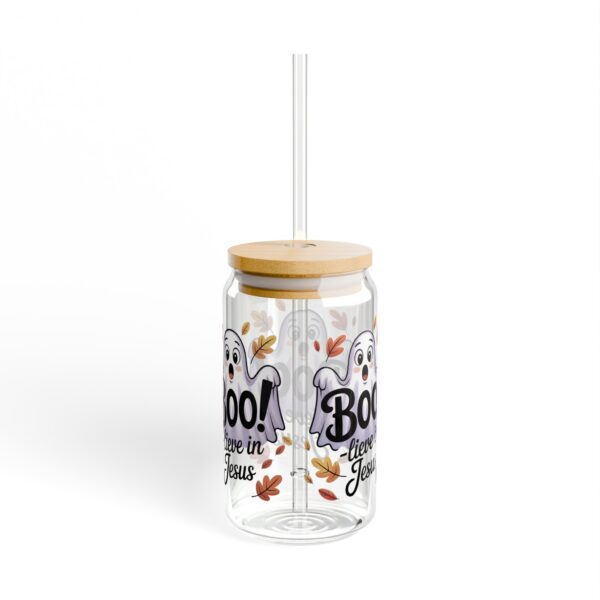 Model of Boo!-lieve in Jesus Cute Ghost Sipper Glass 16oz 14