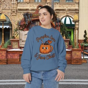 Pumpkin Spice and Jesus Christ Fall Christian Sweatshirt - Image 19